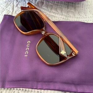 Authentic Gucci Sunglasses in Brown (GG0022S - 002)